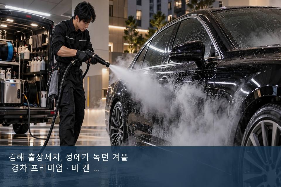 김해 출장세차, 성에가 녹던 겨울 경차 프리미엄 · 비 갠 뒤의 작업